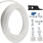 Kit de raccordement d'eau pour r�frig�rateur de 15m, incluant pipe a eau (6, 35mm) et accessoires pour ...