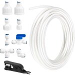 Kit de raccordement d'eau pour r�frig�rateur de 15m, tuyau d'alimentation en eau tube de filtre pi�ces ...