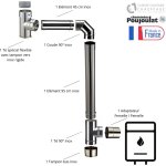 Poujoulat - kit raccordement inox sortie arrire diamtre 180