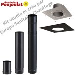 Poujoulat - kit raccordement intrieur conduit maill avec plaque finition pour poles  granuls diamtre ...
