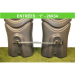 Kit de raccordement souple pour rcuprateurs d'eau de pluie (filetage 1'' - 26x34)
