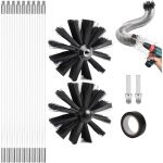 Kit de ramonage 14 pi�ces avec brosses nylon 41 cm et perches hexagonales pour chemin�e et tuyaux