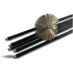 Kit de ramonage 7 m ( 5 cannes x 1, 40 m ) + h�risson en acier d. 200 - entretien facile des chemin�es ...