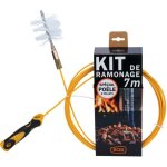 Kit de ramonage 7m ? pour po�les � granul�s ? longueur 7m ? nettoyage efficace des conduits ? accessoires ...