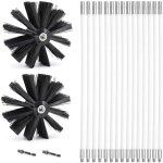 Kit de ramonage, brosse nettoyage chemin�e �150mm pour chemin�es avec 15 tiges flexibles de 410 mm et ...