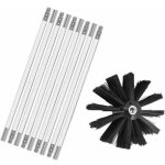 Kit de ramonage, cheminee outil nettoyage de chemin�e brosses kit comprenant 9 tiges flexibles de 410 ...