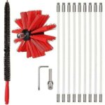 Kit de ramonage de chemin�e professionnel 3. 6m - brosse de nettoyage de chemin�e en nylon r�glable 100mm ...