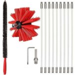 Kit de ramonage de chemin�e professionnel 3. 6m - brosse de nettoyage de chemin�e en nylon r�glable 100mm ...