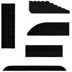 Kit de rampe de seuil de porte antid�rapant 5 pi�ces pour aspirateur robot intelligent - noir