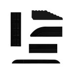 Kit de rampe de seuil de porte antidérapant 5 pièces pour aspirateur robot intelligent - noir Kit de rampe de seuil de porte antidérapant 5 pièces pour aspirateur robot intelligent - noir