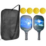 Kkmoon - kit de raquettes - Âme en pp + fibre de carbone - noir - adapté aux débutants et joueurs intermédiair ... Kkmoon - kit de raquettes - Âme en pp + fibre de carbone - noir - adapté aux débutants et joueurs intermédiair ...