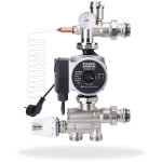 Kit de r�gulation � valeur fixe pour chauffage au sol avec pompe de circulation, vanne m�langeuse, vanne ...