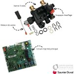 Saunier duval - kit rparation circuit imprim + vanne 3 voies + moteur + soupape pour pice dtache ...