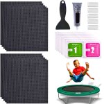 Kit de r�paration de patch de trampoline, patch de trampoline carr� imperm�able 10pcs 4x4, kit de r�paration ...