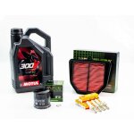 Kit r�vision filtres bougies pour yamaha fazer fz1 s de 2006 � 2012 - motul 300v road racing 10w40 4l ...