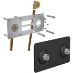 Kit robifix (douche / bain douche) 150 mm cuivre �14 - femelle 1 / 2  (15 / 21) + cache noir - watts