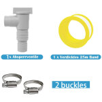 Kit de robinet d'arr�t pour piscines hors sol avec raccord de tuyau de 32 mm : adaptateur pour tuyau ...