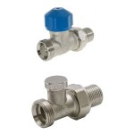Kit robinet droit thermostatisable + t de rglage droit mle 1 / 2' (15 / 21) / mle 3 / 4 ek (eurocne) ...