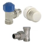 Kit robinet �querre + coude de r�glage �querre - m�le 1 / 2' (15 / 21) - m�le 3 / 4 ek + t�te m30 x 1, ...