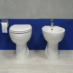 Kit sanitaire senior blanc wc et bidet avec si�ge inclus