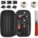 Kit de s�cateur d'outils de greffage 2 en 1, greffe en v en u, parfait pour la greffe d'arbres fruitiers, ...