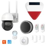 Kit de scurit connect avec camra kyf cam - 026 + sirne extrieure solaire autonome
