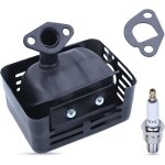 Kit de silencieux �chappement pour honda gx200 gx160 gx120 gx140, echappement avec tuyau + joint + bougie ...