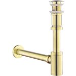 Kit ? siphon avec bonde avec trop - plein pour lavabo or bross�, laiton universel design siphon anti ...