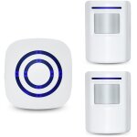 Kit de sonnette �lectrique sans fil avec 1 r�cepteur et 2 d�tecteurs de mouvement pir, capteur d'alarme ...