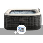 Kit spa gonflable intex purespa ardoise carr� bulles 6 places + 6 filtres