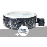 Intex - kit spa gonflable purespa galaxie rond bulles avec led 4 places + 6 filtres