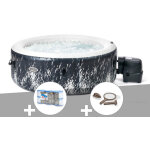 Intex - kit spa gonflable purespa galaxie rond bulles avec led 4 places + 6 filtres + kit d'entretien ...