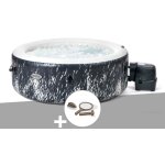 Intex - kit spa gonflable purespa galaxie rond bulles avec led 4 places + kit d'entretien