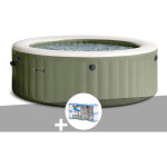 Kit spa gonflable intex purespa olive rond bulles 8 places + 6 filtres