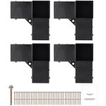 Mophorn - kit de supports de pergola 4''x4'' (intrieur 3, 6x3, 6), 4 pices 3 voies robustes, installation ...