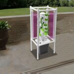 Kit de syst�me de culture verticale tower garden hydroponics, 30 pots pour jardinage d'int�rieur, lampe ...