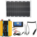 Kit de syst�me d'onduleur solaire 300w onde sinuso�dale modifi�e 18w 18v panneau 30a 12v 24v contr�leur ...