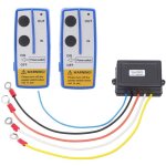 Kit de t�l�commande de treuil sans fil de 75 pieds aliment� par batterie int�gr� dans l'antenne indicateur ...