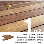 Terrasseenbois. fr - kit terrasse bois exotique cumaru pour 1 m² ? lames 2, 45 m, lambourdes 2, 15 m ... Terrasseenbois. fr - kit terrasse bois exotique cumaru pour 1 m² ? lames 2, 45 m, lambourdes 2, 15 m ...