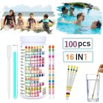 Kit de test de qualit de l'eau domestique - 100 bandelettes pour duret, ph, fluor, plomb, nitrates ...