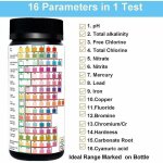 Kit de test d'eau potable 16 en 1 kits de test de duret professionnels, bandelettes de test d'eau du ...