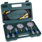 Kit test de pression hydraulique, jauge capteur de pression hydraulique avec raccord de tuyau et manomètre ... Kit test de pression hydraulique, jauge capteur de pression hydraulique avec raccord de tuyau et manomètre ...
