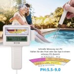 Kit de testeur de compteur d'eau de chlore ph, moniteur numrique portable d'analyse de la qualit de ...