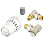 Kit tte thermostatique react + ra - fn corps querre 15 + rlv - s coude de rglage.