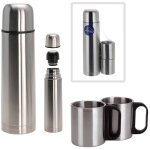 Kit thermos 1l avec 2 tasses en inoxydable