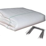 Maillestore - kit : toile de paillage 130g / m blanche + agrafes 130g / m 1, 25m x 10m blanc