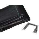 Maillestore - kit : toile de paillage 130g / m noir + agrafes 130g / m 2. 10m x 100m noir