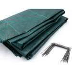 Maillestore - kit : toile de paillage 130g / m² verte + agrafes 130g / m² 1, 65m x 100m vert Maillestore - kit : toile de paillage 130g / m² verte + agrafes 130g / m² 1, 65m x 100m vert