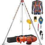 Kit trepied pour espace confine, 1179 kg, trepied de sauvetage, pieds 1, 6 a 2, 45 m cable 30 m protection ...