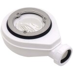 Kit de trou de vidange de bac de douche, blanc, kit de vidange bac de douche, drain de douche avec siphon, ...